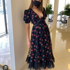 Lirika Matoshi Original Black Strawberry Dress